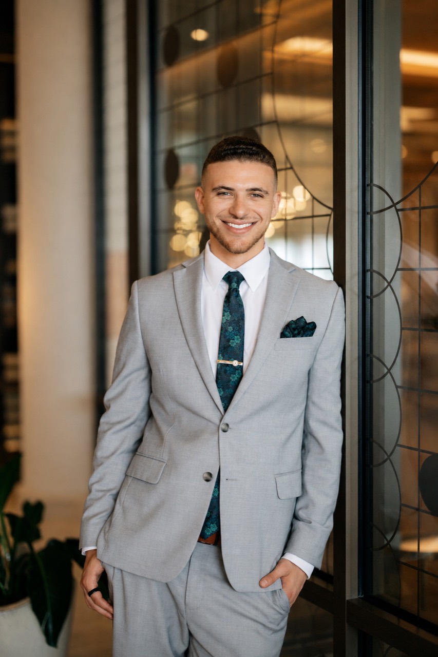 Gav Blaxberg in a gray suit